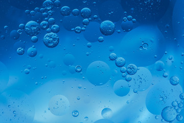 Wall Mural - Abstract Blue water bubbles background