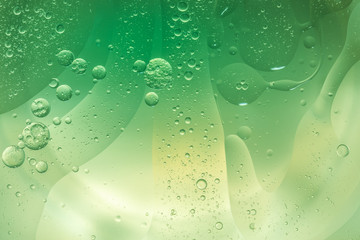  Abstract Green water bubbles background