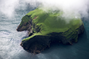 Wall Mural - Aerial view of beautiful small island in Iceland