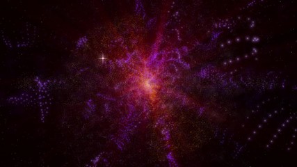 Poster - Science Sphere Plasma Scifi Digital Technology In Galaxy 4K Motion Graphic Design. Power Loop Glow Electric Shock Energy Creative Motion Background.