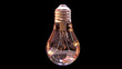 Gold fish swim and jump in pool halogen bulb light with 3d rendering.