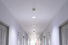 Heat Detectors Are Installed In The Corridors Of The Building