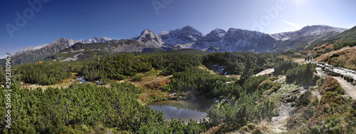 Plakaty Dolina Gąsienicowa  panorama-dolina-gasienicowa-widok-na-staw-dwoisniak-koscielec-koscielec-swinica