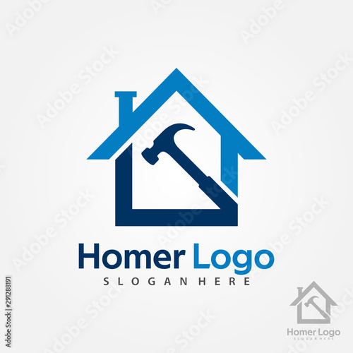 Cuadros en Lienzo Home Construction Logo Design Template