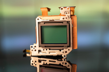 Canvas Print - modern CMOS  camera Image sensor. digital dslr camera cmos sensor removed from camera.