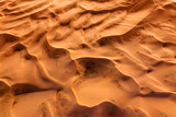 Aerial top view on sand dunes in desert