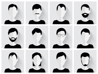 Vector set of people icons