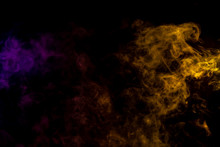 Purple And Yellow Abstract Smoke Background
