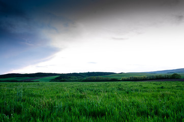 Wall Mural - sunset and storm background