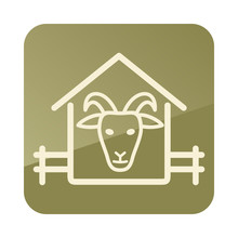Goat House Vector Icon
