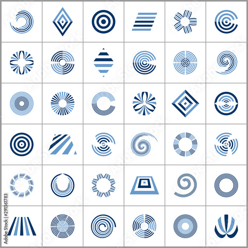 Design elements set. Abstract geometric icons.