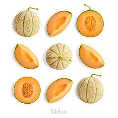 Wall Mural - Set of ripe melon