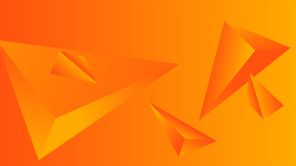 Poster - Orange triangle polygon gradient. Element of color vector