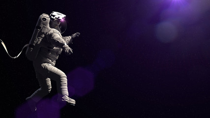 Wall Mural - astronaut performing a spacewalk