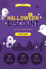 Wall Mural - Halloween event template popup