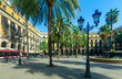 Plaza Real of Barcelona with fountain