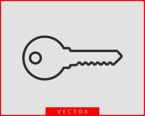 Wall Mural - Key icon vector. Keys symbol flat design.