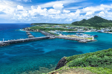 Wall Mural - 沖縄県・与那国町 与那国島・久部良港の風景