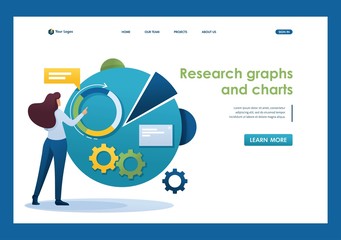 Poster - Young woman doctor advises the patient. Health care concept. 3d isometric. Landing page concepts and web design