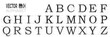 set of font and alphabet, vector of modern abstract letters made with pen.
