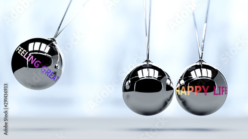 Fotomural Feeling great makes happy life, helps to achieve success in professional job and