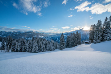 Canvas Print - Winter in den Alpen