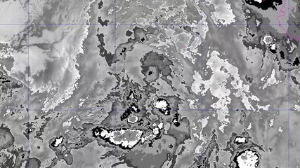 Wall Mural - 2019 hurricane kiko time lapse satellite imagery. floater band 14 this work was created using data p