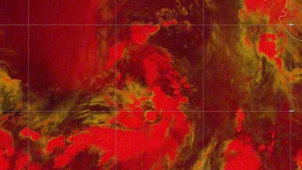 Wall Mural - 2019 hurricane kiko time lapse satellite imagery. floater band dayconvection this work was created u
