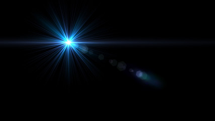 Wall Mural - lens flare light over black background. easy to add overlay or screen filter over photo