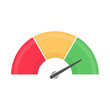 © stas111 - Idicator of satisfaction customer in a flat design. Speedometer rate. Feedback concept