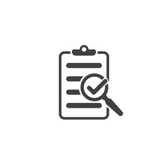 Poster - Audit icon in black color on a white background