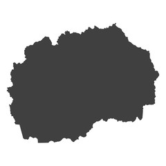 Poster - Macedonia map in black color on a white background