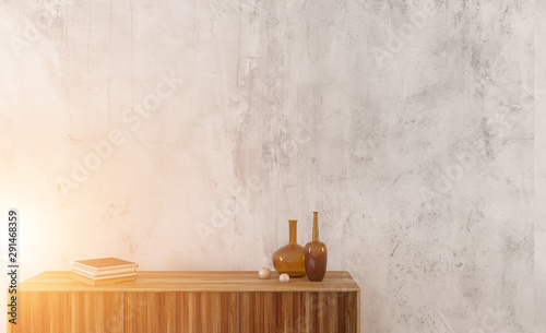 Natural Wood Chest Of Drawers Near The Concrete Wall Floor Of Natural Parquet 3d Rendering Sunset Comprar Esta Foto De Stock Y Explorar Imagenes Similares En Adobe Stock Adobe Stock