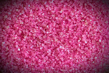 Pink Sugar Crystals As Background