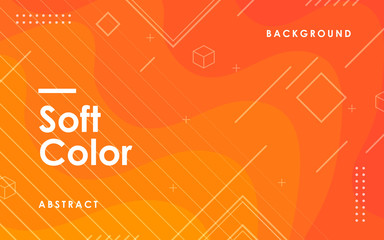 Poster - orange liquid color background. dynamic textured geometric element decoration. modern gradient light