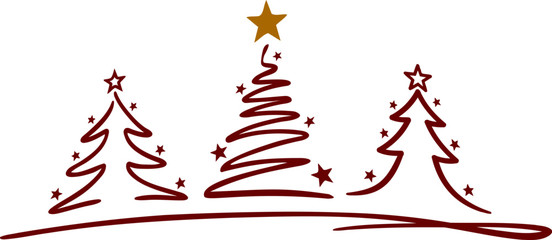 christmas tree vector silhouette