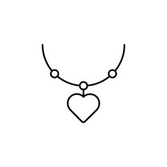 Aufkleber - Chain love heart icon. Element of peace day thin line icon