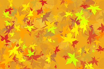 Wall Mural - Autumn leaves pattern. Fallen maple leaves background. Abstract autumn background.