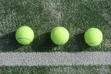 close up of a padel and tennis court with artificial grass