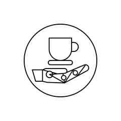 Poster - Robotic technology cup icon. Element of robotic icon