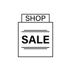 Poster - Shopping mall shop sale icon. Element of shopping mall poll thin line icon