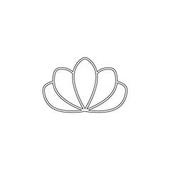 Poster - lotus outline icon. Element of spa for mobile concept and web apps icon. Outline, thin line icon for website design and development, app development