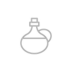 Poster - oil in a vessel outline icon. Element of spa for mobile concept and web apps icon. Outline, thin line icon for website design and development, app development