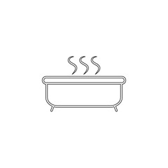 Poster - aroma bath outline icon. Element of spa for mobile concept and web apps icon. Outline, thin line icon for website design and development, app development