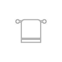 Poster - towel on a hanger outline icon. Element of spa for mobile concept and web apps icon. Outline, thin line icon for website design and development, app development