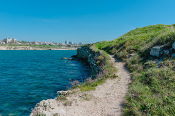 Wall Mural - Summer landscape- path on the hill