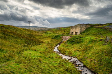 Wall Mural - thorngreen lime kilns above middlehope burn, located just above allenheads and the river east allen,