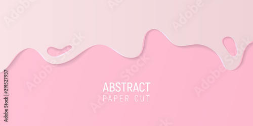 Fotografía Pink abstract paper cut slime background
