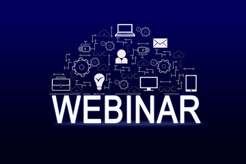 Poster - Creative blue webinar sketch