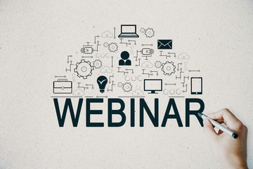 Poster - Creative white webinar sketch